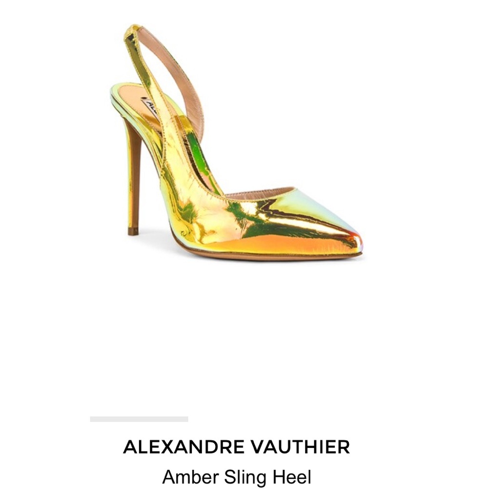 Alexandre Vauthier Amber Sling Heel in Gold